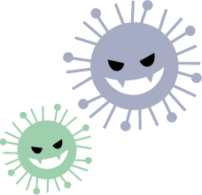 インフルエンザウイルスのイメージ