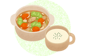 野菜スープとポタージュ