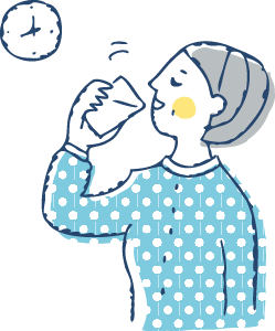 お水を飲む女性