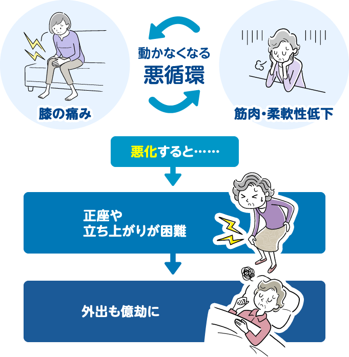 変形性膝関節症の悪循環